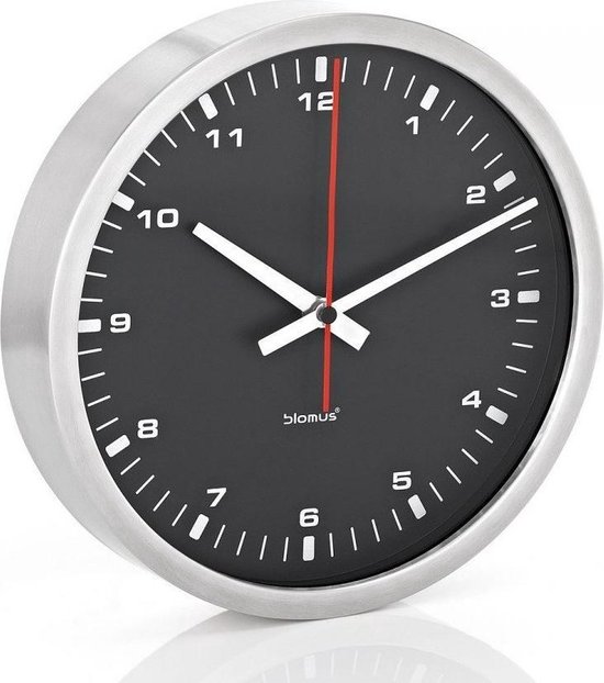 Blomus Era - Horloge - Rond - Acier inoxydable - Ø30 cm - Noir