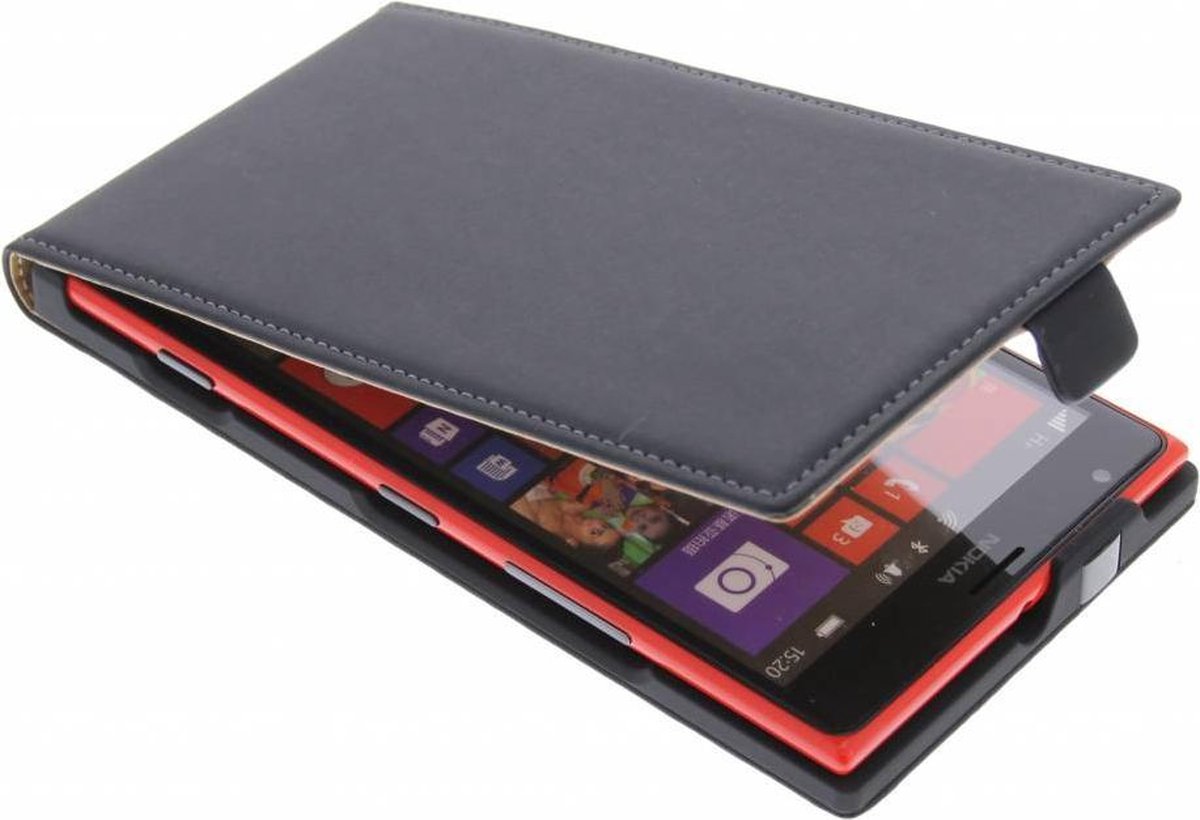 Mobiparts - zwart premium flipcase hoesje - Nokia Lumia 1520