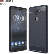 Armor Brushed TPU Back Cover - Nokia 8 Sirocco Hoesje - Blauw
