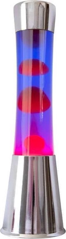 Lampe à lave Fisura Chrome - lave rouge - liquide violet