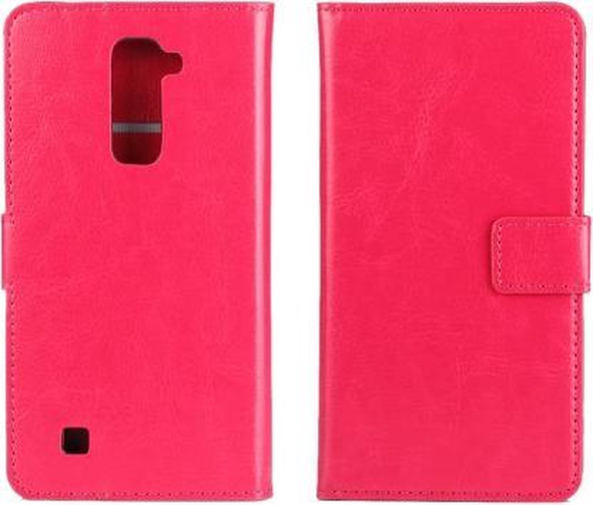 Celltex wallet case hoesje Geschikt voor: LG K10 donker roze