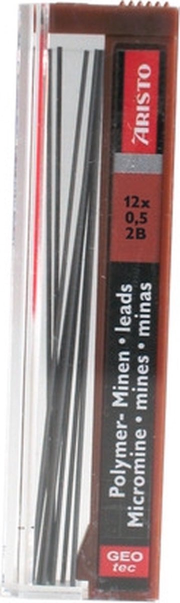 potloodstiftjes Aristo HI-Polymer 2B 0,5 mm doos met 12 stuks