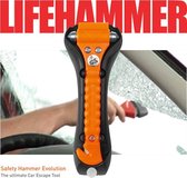 Premium Veiligheidshamer Lifehammer Noodhamer Classic Met Gordelsnijder 17cm