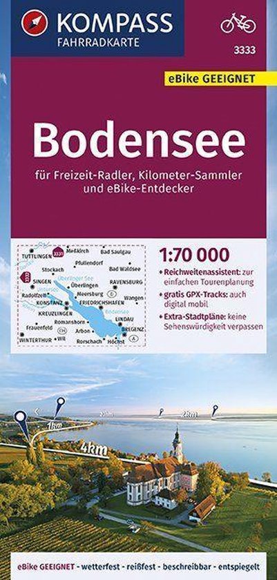 Kompass Fietskaarten - Kompass FK3333 Fietskaart Bodensee - cover