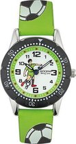 Jongens horloge -groen,van het merk Adora met voetbal print AY4353