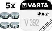 5 Stuks - Varta V392 38mAh 1.55V knoopcel batterij