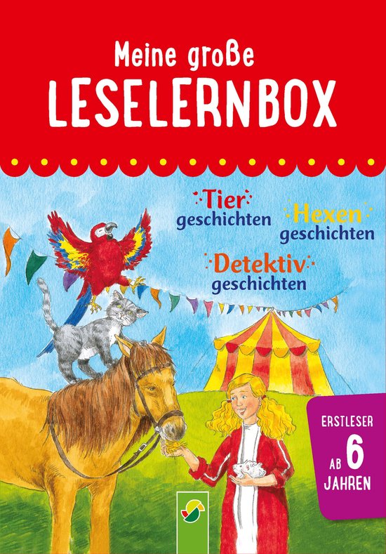 Leselernbuch - Meine große Leselernbox: Tiergeschichten, He ... - cover