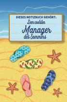 Dieses Notizbuch geh rt dem coolsten Manager des Sommers