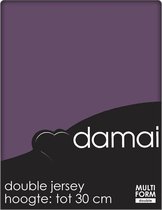 Damai - Hoeslaken (tot 25 cm) - Double Jersey - 180 x 220 - 200 x 200 cm - Purple
