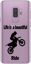 Samsung Galaxy S9 Plus transparant siliconen cover hoesje - Life is a beautiful ride