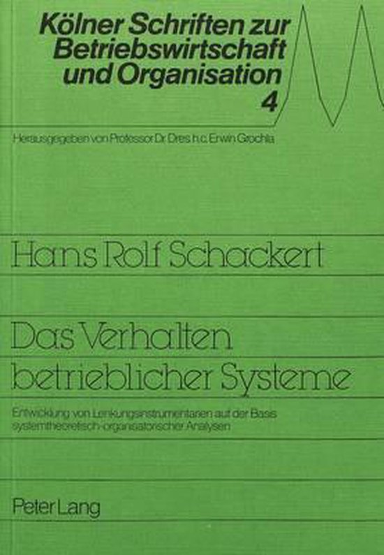 Das Verhalten Betrieblicher Systeme - cover