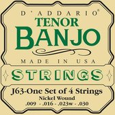 D'Addario J63 Nickel Tenor Banjo 9-30 banjosnaren