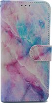 Samsung Galaxy S9 Hoesje met Print - Portemonnee Book Case - Kaarthouder & Magneetlipje - Marmer Uni