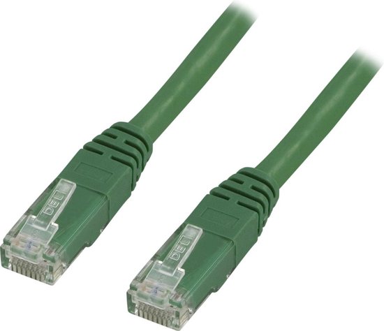 DELTACO TP-61G Cat6 U/UTP Netwerkkabel LSZH - Groen - 1 meter