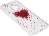 Rood hartjes siliconen hoesje Geschikt voor Samsung Galaxy S9