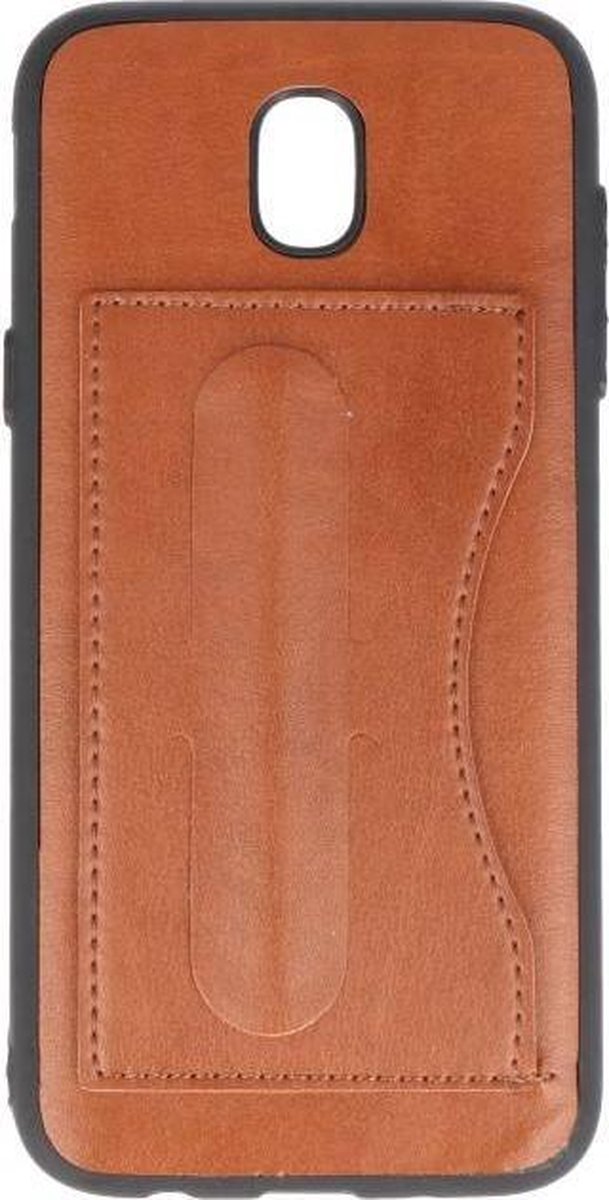 Standing TPU Wallet Case - Hoesje Geschikt voor Samsung Galaxy J5 2017 Bruin