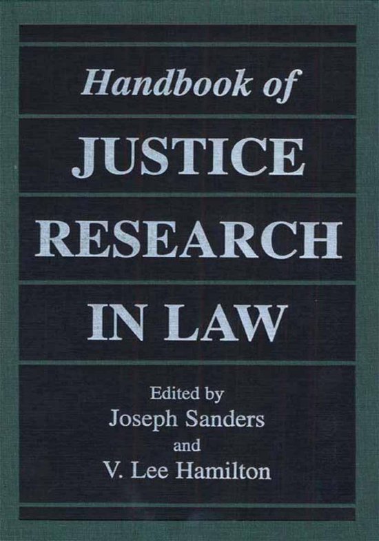 Handbook of Justice Research in Law - cover