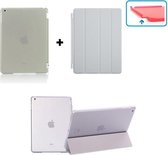 iPad 2, 3, 4 Smart Cover met/inclusief Achterkant Back Cover Hoes Grijs/Gray Smartcover combinatie hoesje Companion Case Full Body | BetaalbareHoesjes.nl