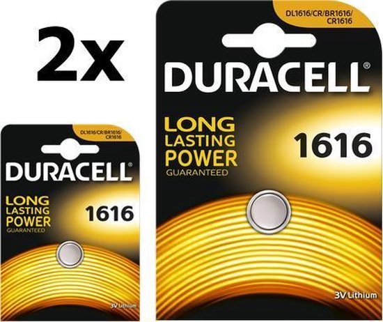 2 piles au lithium Duracell CR1616 | bol.com