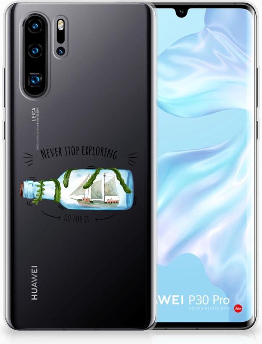 Huawei P30 Pro Telefoonhoesje met Naam Boho Bottle