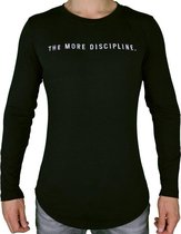 The More Discipline T-Shirt Stretch met Lange Mouwen | Zwart (M) - Disciplined Sports