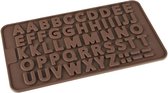 Ijsblokjes mal | chocolade | siliconen vorm | alfabet | bruin