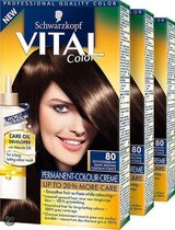 Vital Colors 80 Donkerbruin - 3 st - voordeelverpakking