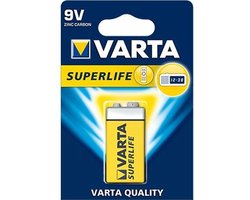Varta 6F22 (9V) Superlife Batterijen - 50 stuks