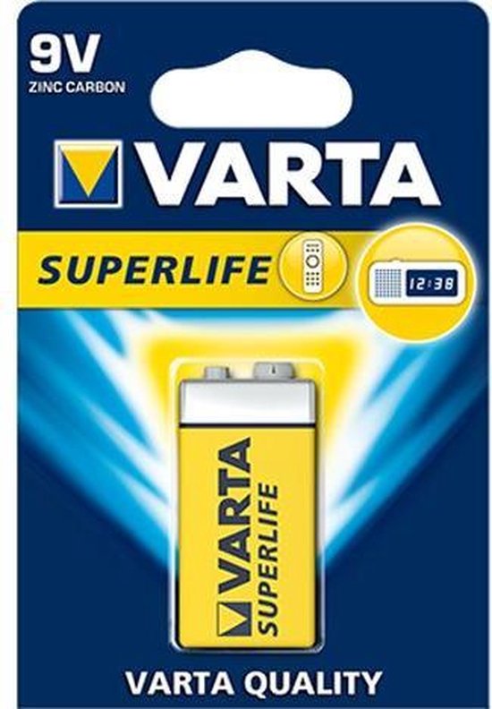 BATTERIA VARTA SUPERLIFE 9V ZINC-CARBON 6F22 - Foto 2