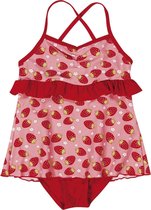 Playshoes badpak met rokje aardbei rood  maat 98/104