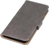 Bark Bookstyle Wallet Case Hoesjes voor Huawei Ascend G7 Grijs