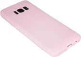 Siliconen hoesje roze Geschikt voor Samsung Galaxy S8