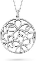 Orphelia ZH-7216 - CHAIN WITH PENDANT FLOWERS - 925 silver - cubic zirkonia - 45 cm
