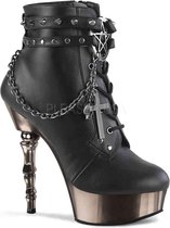 MUERTO-1001 (EU 41,5 = US 11) 5 1/2 Finger Bone Heel, 1 1/2 PF Lace-Up Ankle Boot