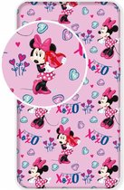 Disney Minnie Mouse XOXO - Hoeslaken - Eenpersoons - 90 x  200 cm - Roze