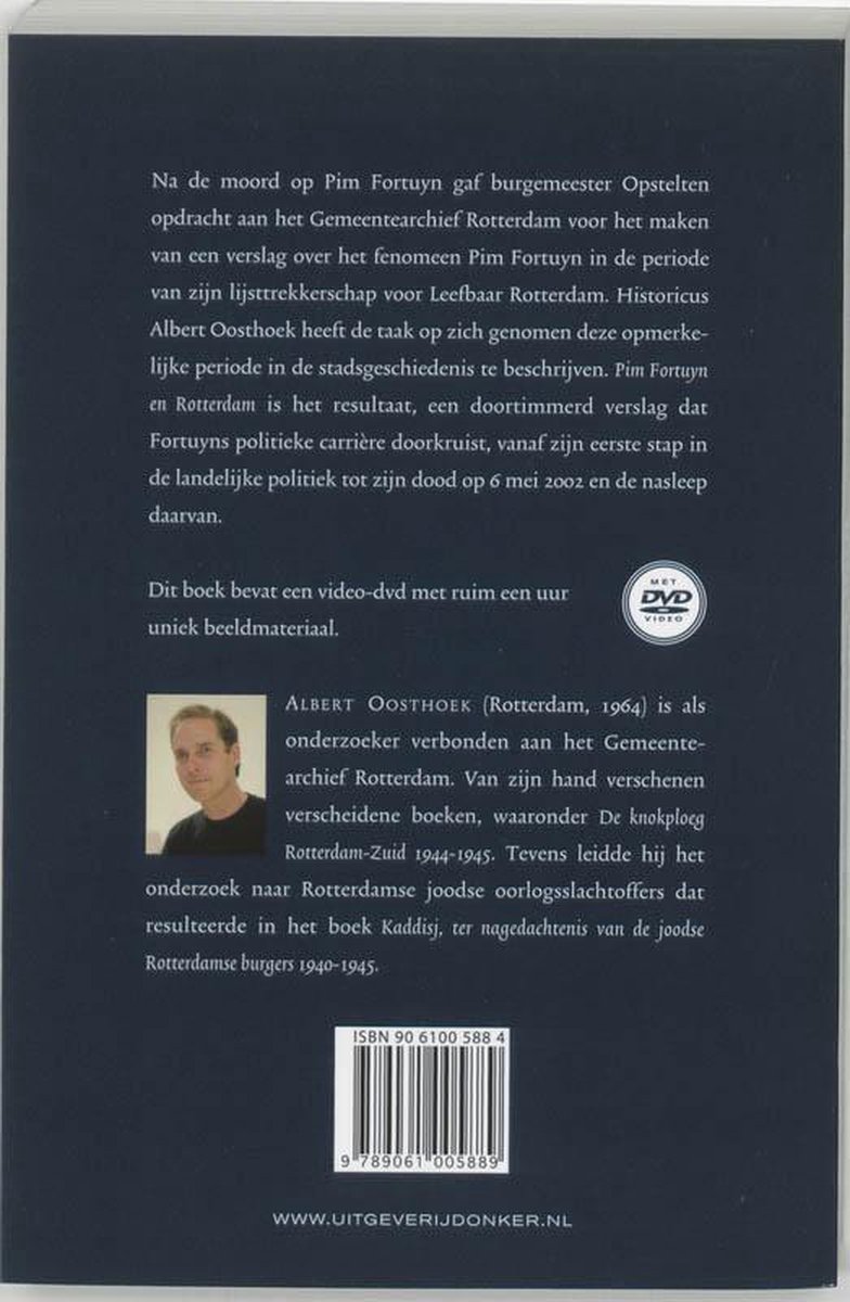 Boekomslag met tekst en foto van Albert Oosthoek. Bevat een boek en dvd.