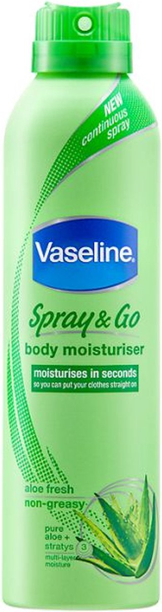 Bol.com Vaseline aloe fresh Spray & Go - 190 ml - bodylotion aanbieding