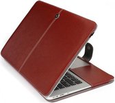 Laptophoes Voor MacBook Air 13 inch t/m 2017  A1369/A1466 - Laptoptas - met sluiting - Bruin