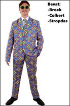Kostuum Flower Power 3-deling heren mt. 54