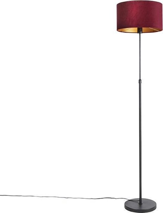 QAZQA parte fl - Vloerlamp met lampenkap - 1 lichts - H 1675 mm - Rood |  bol.com