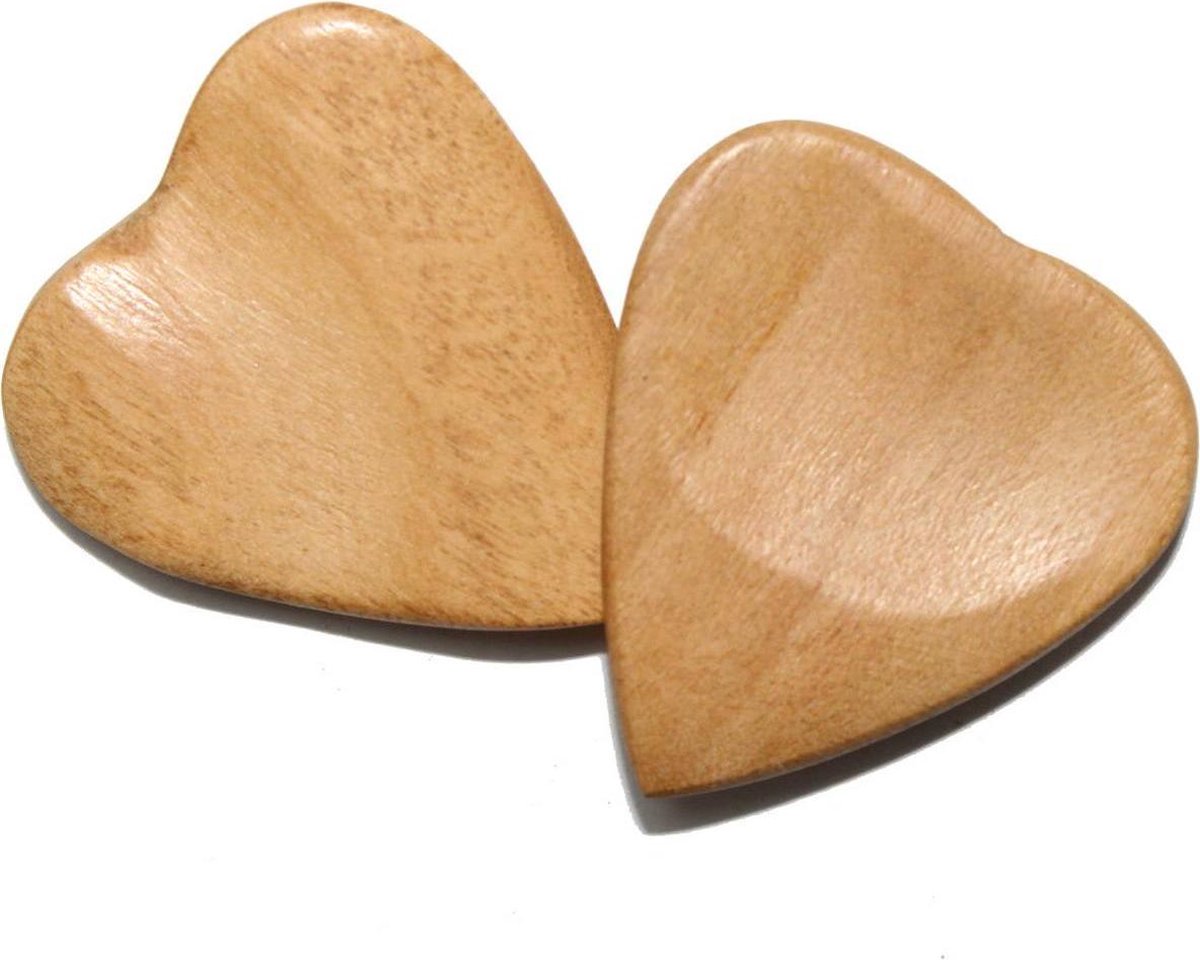 Haldina hartvormige houten 2-pack plectrum 3.00 mm