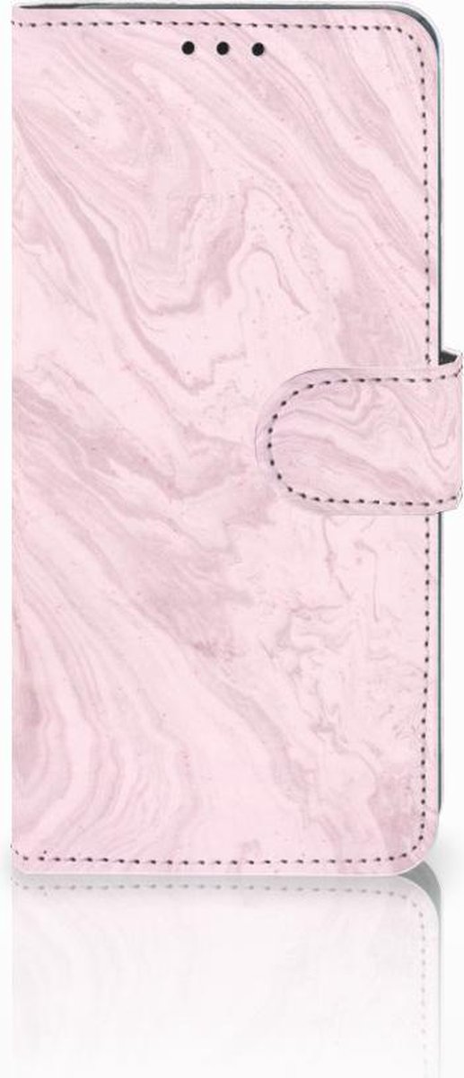 Huawei P30 Pro Bookcase Marble Pink - Origineel Cadeau Vriendin