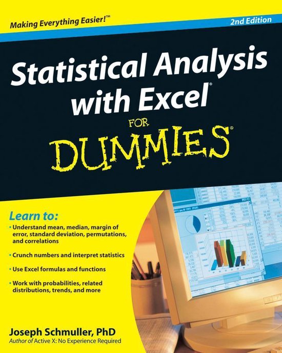 Statistical Analysis with Excel For Dummies (ebook), Joseph Schmuller 9780470535424...