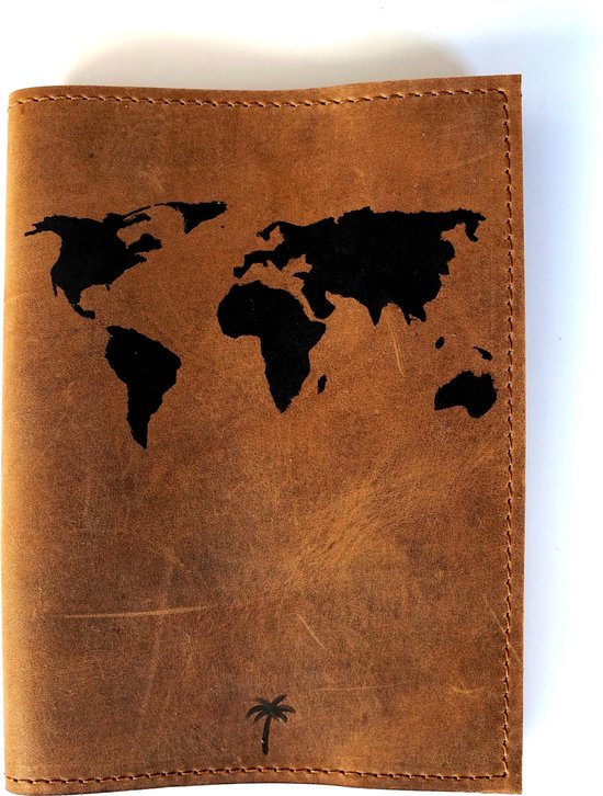 Paspoorthoesje | Wereldkaart - Bruin | bol.com