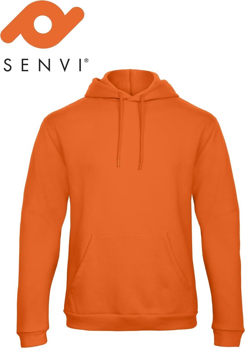 Senvi Fleece Crew Hoodie - Kleur: Oranje – Maat 3XL