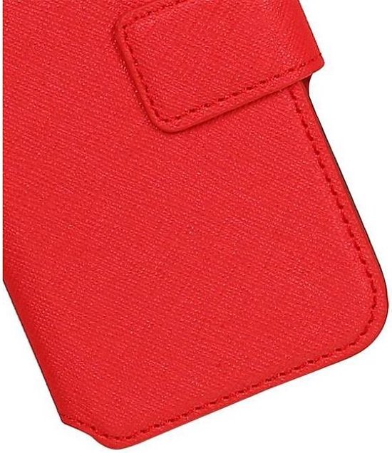 Étui LG V20 Cross Pattern TPU Bookstyle Rouge