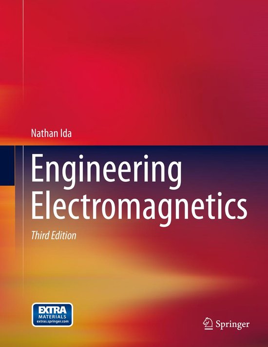 Couverture du livre 'Engineering Electromagnetics', troisième édition, par Nathan Ida. Fond dégradé rouge et violet.
