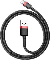 Baseus Kevlar 50cm 3A Max USB naar USB-C / Type-C Data Sync-oplaadkabel, voor Samsung Galaxy S8 & S8 + / LG G6 / Huawei P10 & P10 Plus / Geschikt voor Xiaomi Mi 6 & Max 2 en andere