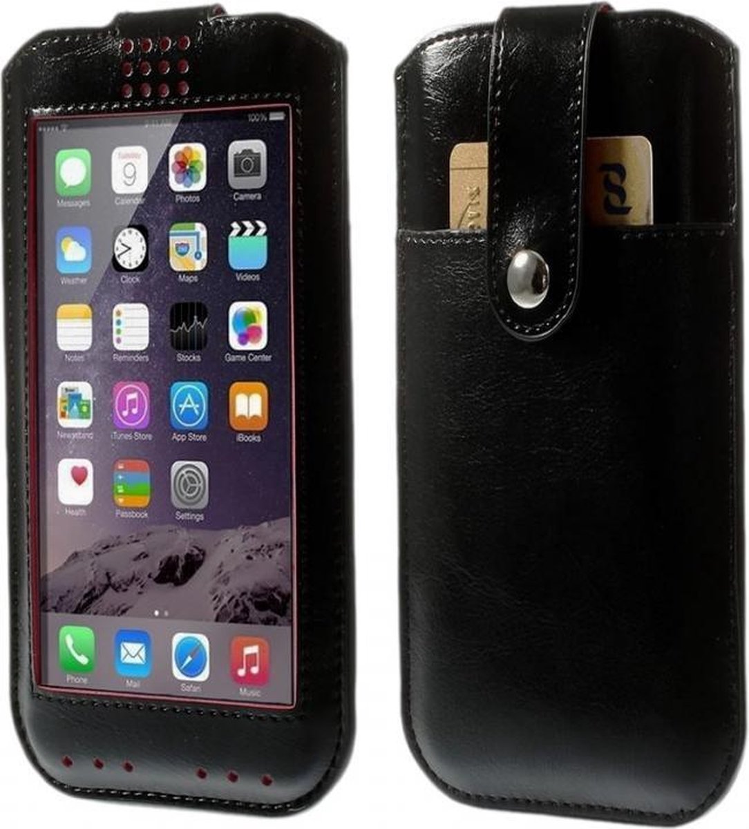 View Cover Alcatel One Touch Pop Astro, Sleeve (S) met Touch Venster, bruin , merk i12Cover