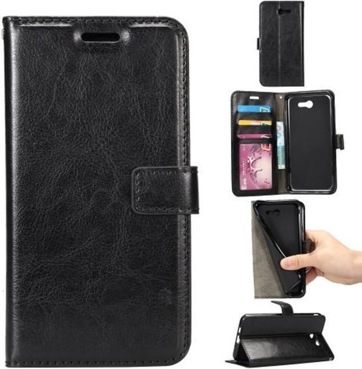 Samsung Galaxy J5 2017 portemonnee hoesje - zwart